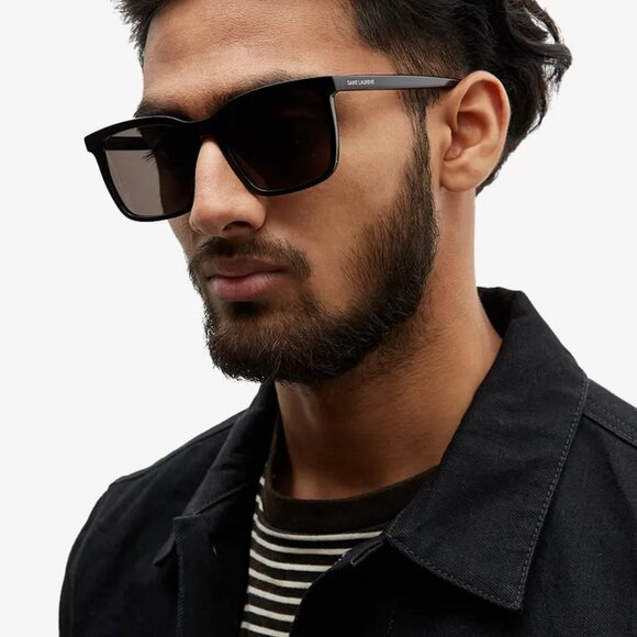 Saint Laurent Men Sunglasses Black Square SL500 001 BRAND NEW